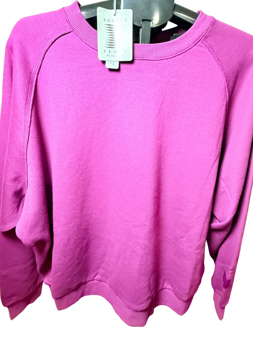 Savage X Fenty Bright Pink Crew Neck Sweatshirt